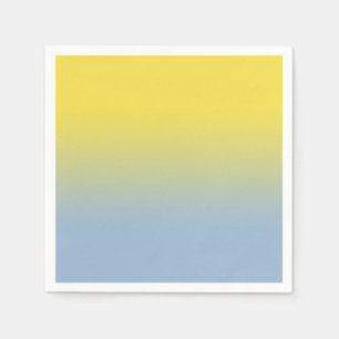 Serviette En Papier Dégradé bleu clair jaune minimal