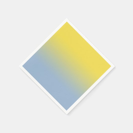Serviette En Papier Dégradé bleu clair jaune minimal (Coin)