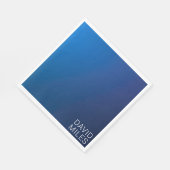 Serviette En Papier Dégradé bleu foncé moderne et texte modifiable min (Coin)