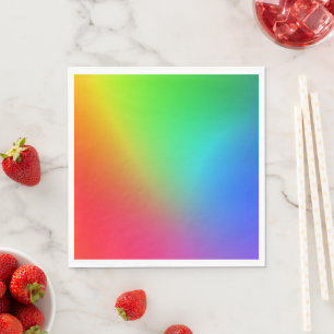 Serviette En Papier Dégradé de couleurs arc-en-ciel
