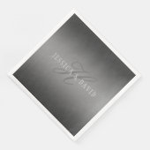 Serviette En Papier Dégradé de gris changeant progressivement Tout nom (Coin)