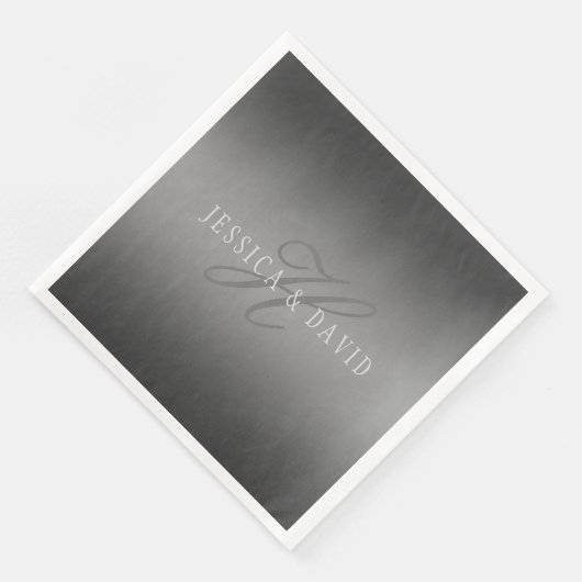 Serviette En Papier Dégradé de gris changeant progressivement Tout nom (Coin)