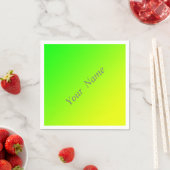 Serviette En Papier dégradé jaune vert (En situation)