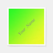 Serviette En Papier dégradé jaune vert (Devant)