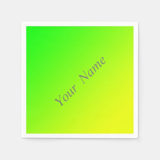 Serviette En Papier dégradé jaune vert (Devant)