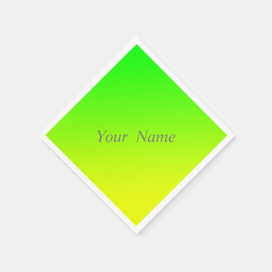 Serviette En Papier dégradé jaune vert (Coin)
