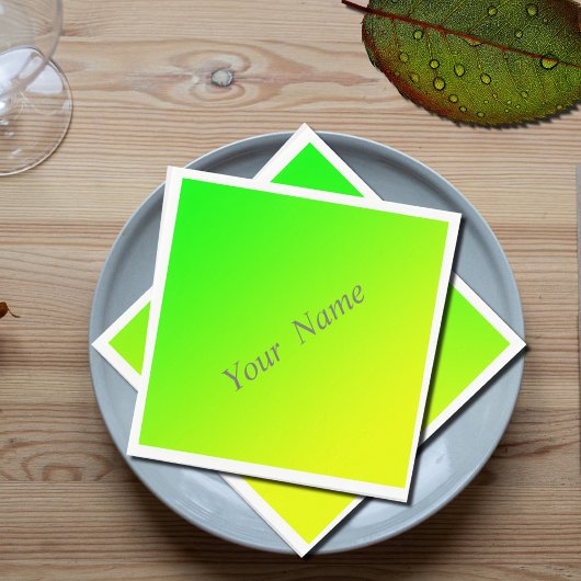 Serviette En Papier dégradé jaune vert