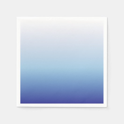 Serviette En Papier Dégradé Ombre Bleu (Devant)
