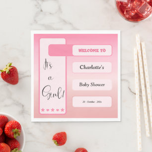 Serviette En Papier Dégradé rose adorable Shower pour bébé