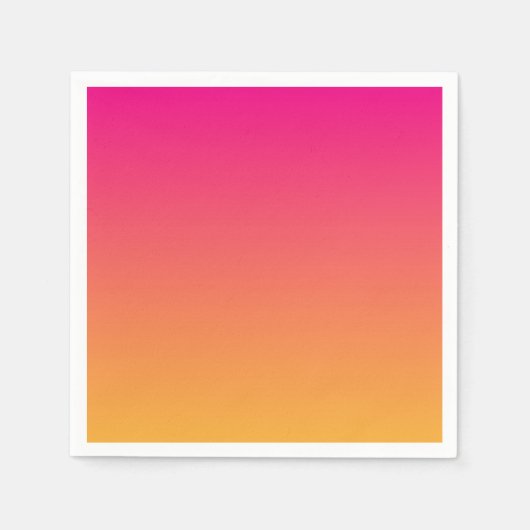 Serviette En Papier dégradé rose et orange (Devant)