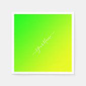 Serviette En Papier dégradé vert jaune - élégant (Devant)