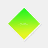 Serviette En Papier dégradé vert jaune - élégant (Coin)