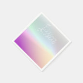 Serviette En Papier Dégradés ombrés colorés & votre script (Coin)
