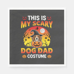 Serviette En Papier Déguisement drôle de papa chien sorcière Beagle Ha