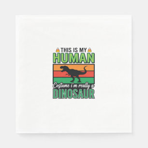 Serviette En Papier Déguisement Humain Dinosaure Drôle Halloween