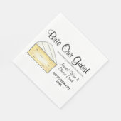 Serviette En Papier Dégustation de fromages à vin Cocktail Party Brie  (Coin)