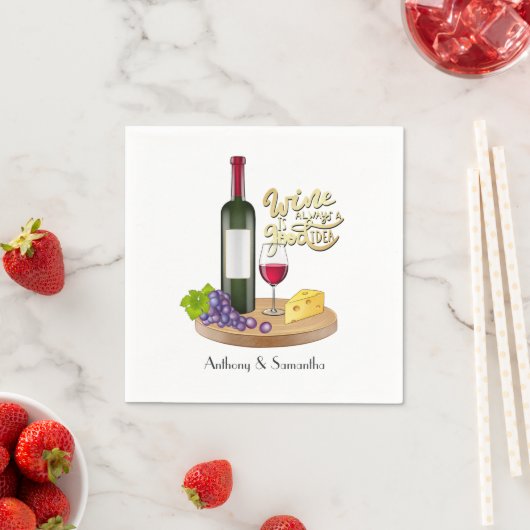 Serviette En Papier Dégustation de vin (En situation)