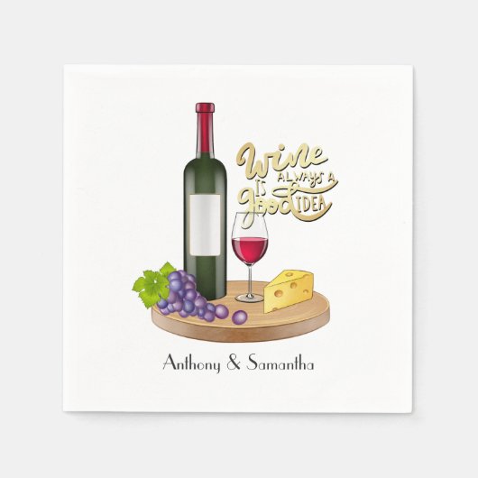 Serviette En Papier Dégustation de vin (Devant)