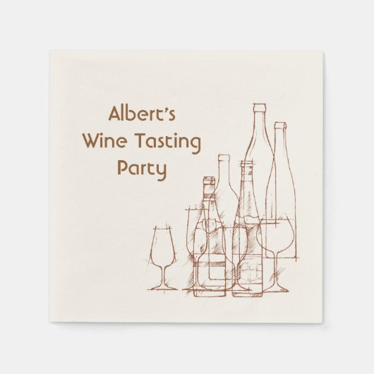 Serviette En Papier Dégustation de vin (Devant)