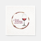 Serviette En Papier Dégustation de vin Classic Vin Tige Tige (Devant)
