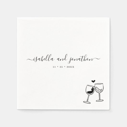 Serviette En Papier Dégustation personnalisée de vin serviettes à thèm (Devant)