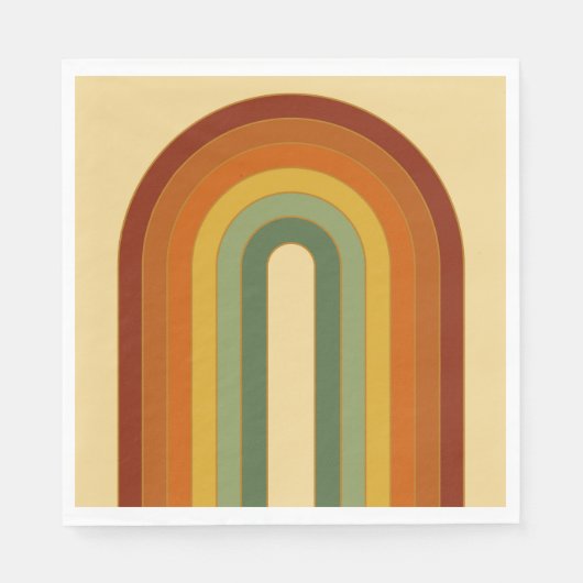 Serviette En Papier Déjeuner Arc-en-ciel Super en couche Muté (Devant)