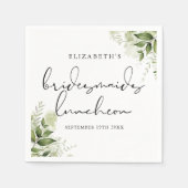 Serviette En Papier Déjeuner d'affaires Elégante Bridesmaids Rustique (Devant)