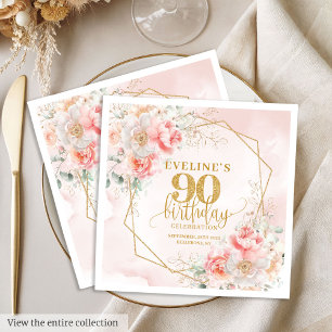Serviette En Papier Déjeuner d'anniversaire des 90 ans inspirant une t
