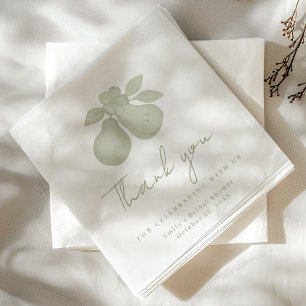 Serviette En Papier Déjeuner de Merci de Fête des mariées de poire par