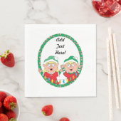 Serviette En Papier Déjeuner de Noël personnalisé Napkin (En situation)