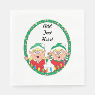 Serviette En Papier Déjeuner de Noël personnalisé Napkin