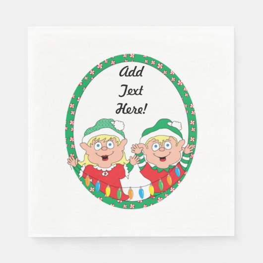 Serviette En Papier Déjeuner de Noël personnalisé Napkin (Devant)