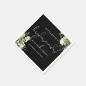 Serviette En Papier Déjeuner des demoiselles d'honneur en verdure noir (Coin)