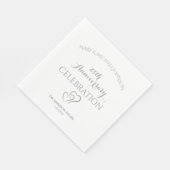 Serviette En Papier Déjeuner du 25e anniversaire d'argent (Coin)