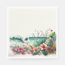 Déjeuner féminin Papier tropical Napkin