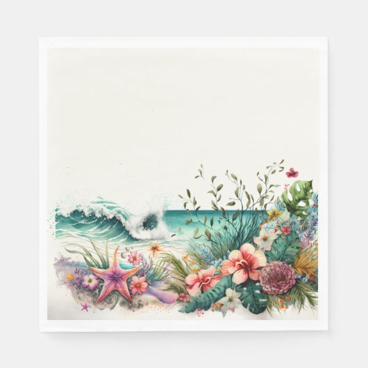 Serviette En Papier Déjeuner féminin Papier tropical Napkin (Devant)
