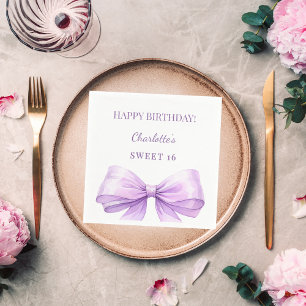Serviette En Papier Déjeuner ruban lavande Sweet 16