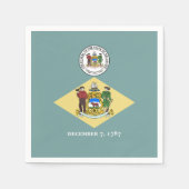 Serviette En Papier Delawarean Flag & Seal, Delaware (Devant)