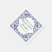 Serviette En Papier Delft Blauw Delft Blue Hollandais Mariage Dîner (Coin)