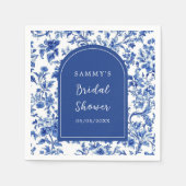 Serviette En Papier Delft Blue Antique Chinoiserie Fête des mariées (Devant)