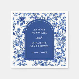 Serviette En Papier Delft Blue Antique Chinoiserie Mariage