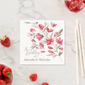 Serviette En Papier Délicat Bloom typographie mariage rustique (En situation)