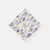 Serviette En Papier Delicate Lavender Dream aquarelle Floral (Coin)