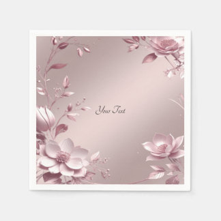 Serviette En Papier Delicate Pink Floral