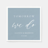 Serviette En Papier Demain Nous Faisons Dusty Blue Rehearssdîner (Devant)