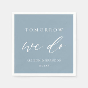 Serviette En Papier Demain Nous Faisons Dusty Blue Rehearssdîner