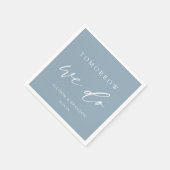 Serviette En Papier Demain Nous Faisons Dusty Blue Rehearssdîner (Coin)