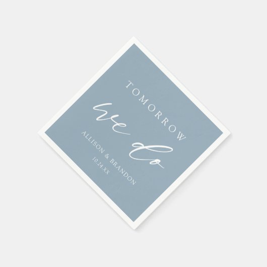 Serviette En Papier Demain Nous Faisons Dusty Blue Rehearssdîner (Coin)