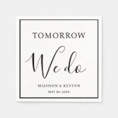 Serviette En Papier Demain nous faisons minimes et chic | Napkins mari (Devant)