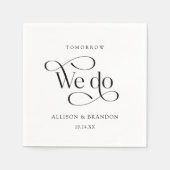 Serviette En Papier Demain Nous Faisons Repas Classique Dîner (Devant)